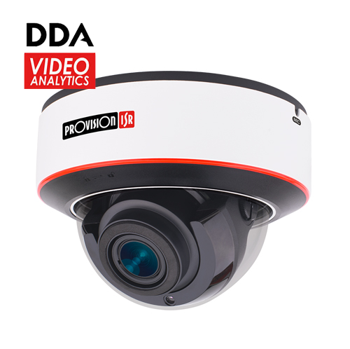 Provision 2MP IP Dome camera v2-serie met gemotoriseerde VF-lens • DDA-objectdetectie • Gezichtsherkenning