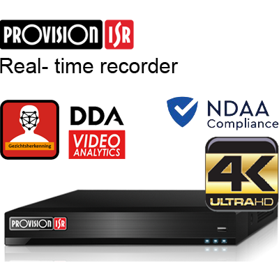 Provision NVR12-8200PFAN 8xPOE Realtime + Analytics en NDAA