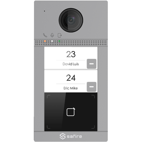 Safire IP video intercom met 2Mpx camera voor 2 appartementen